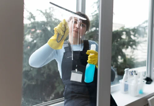 Nettoyage de vitres intérieures et extérieures à Triac-Lautrait